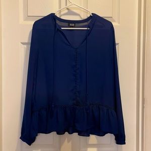 Long sleeve sheer dress shirt